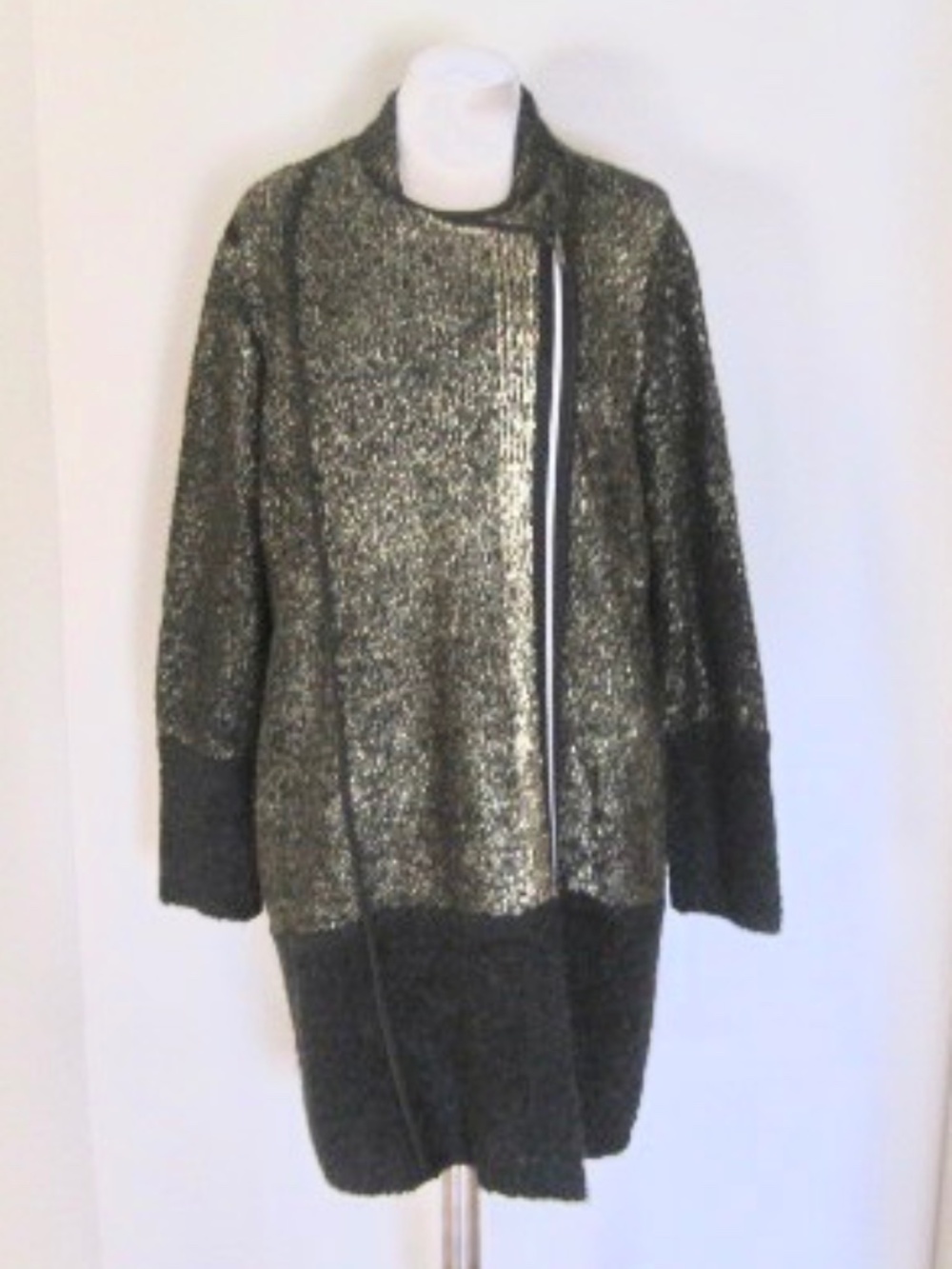 Olsen Europe Metallic Knit Sweater Jacket